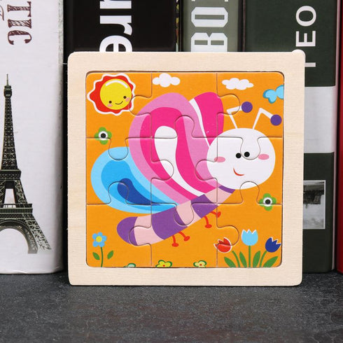 Early education puzzle puzzle toy enlightenment cognition cartoon wooden puzzle